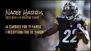 Najee Harris Every Run and Catch @ Houston Texans | 2023 Week 4 | Fantasy Football Film