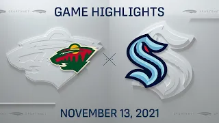 NHL Highlights | Wild vs. Kraken - Nov. 13, 2021