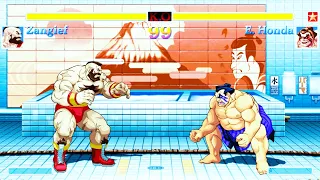 Zangief vs E.Honda (Hardest) Street Fighter 2: