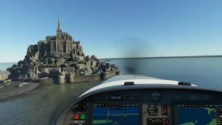 Microsoft Flight Simulator : Mont-Saint-Michel (mis en cache au préalable)