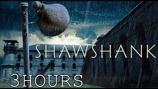 Oldies playing in Shawshank prison yard and it's raining (megaphone, rolling thunders) 3 HOURS ASMR