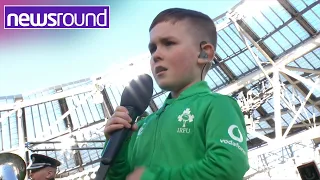 Six Nations: Young Stevie Steals the Show with Ireland's Call | Newsround