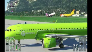 MS2020 : Landing in LOWI , Innsbruck, Austria with Airbus A320 Neo