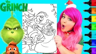 Coloring The Grinch Steals Christmas Presents Coloring Page Prismacolor Markers | KiMMi THE CLOWN