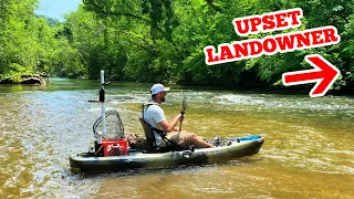 River Kayaking Shoal Bass - YELLED AT LANDOWNER