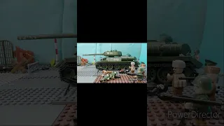 Lego/Cobi WW2 T-34-85 VS Panther Battle of Berlin Animation