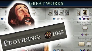 Gaining Over 1000 Tourism As Brazil JUST From Great Works Isn't Fair - Civ 6 Brazil Pt 3