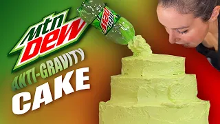 DIY Anti-Gravity Mountain Dew Cake