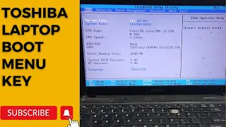 toshiba satellite boot menu | toshiba laptop boot menu key | how to enter toshiba laptop bios
