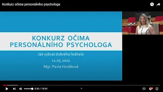 Konkurz očima personálního psychologa - Pavla Horáková