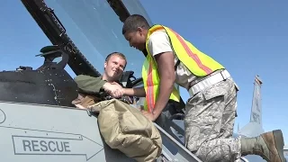 Behind the Scenes: Air Force Crew Chief Prepping F-16 for Launch