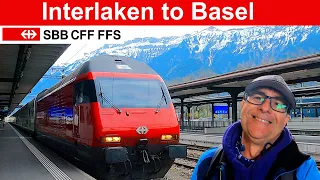 Interlaken to Basel - SBB InterCity from the lake to the city