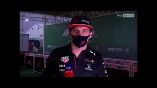 Ted Kravitz trying to fish a response out of Verstappen