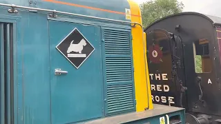 BR Class 20, number 20189 departs Bridgnorth at Severn Valley Railway