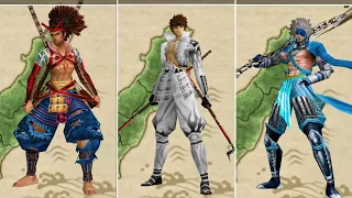 Sengoku Basara: Chronicle Heroes All Characters Costumes (PSP)