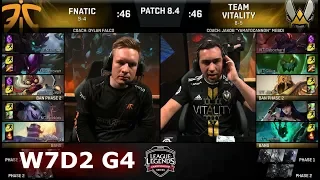 Fnatic vs Vitality | Week 7 Day 2 of S8 EU LCS Spring 2018 | FNC vs VIT W7D2 G4