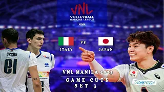 VNL 2023| Japan VS. Italy 3rd Set Game Cuts