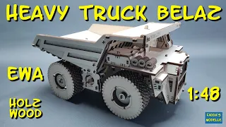 EWA Heavy Truck Belaz 75600 - Holzmodell - wooden model - 1:48