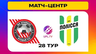 КРИВБАС - ПОЛІССЯ. МАТЧ-ЦЕНТР. СТУДІЯ ДО ВІДНОВЛЕННЯ ГРИ. УПЛ ТБ,  28 ТУР #кривбас #полісся #upltv