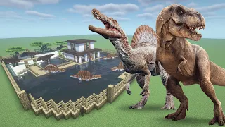 How To Make a Spinosaurus and T-Rex Farm in Minecraft PE