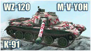 WZ-120, K-91 & M-V-Yoh • RASEINIAI HEROES WoT Blitz