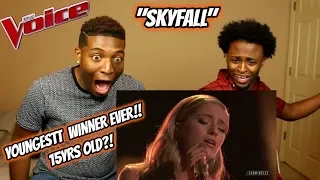 Youngest 'The Voice' Winner Brynn Cartelli Sings"Skyfall" (REACTION) (15 YEARS OLD!)