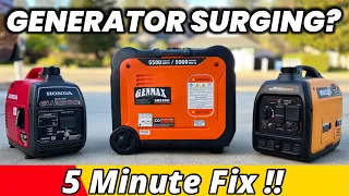 Generator won’t start Idles up and down DO THIS 5 Min fix!!