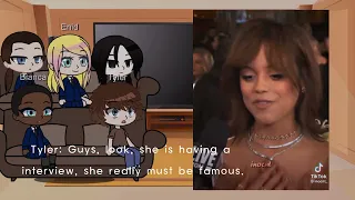 Wednesday Characters React To Jenna Ortega As....♡