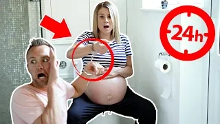 24 hour HANDCUFF CHALLENGE with PREGNANT WIFE! | Family Fizz