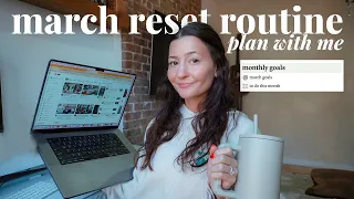 *REALISTIC* MARCH PLAN WITH ME: goal setting, half marathon plan + content (easy notion template)