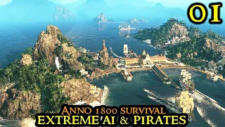 Anno 1800 SURVIVAL - PERFECT START || Super HARDMODE & CHALLENGE Modded | City Builder Strategy 01