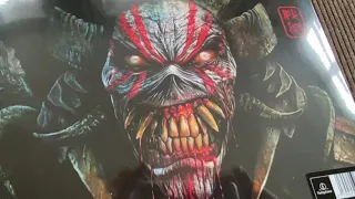 Unboxing Iron Maiden Senjutsu Amazon exclusive silver & black marble vinyl.