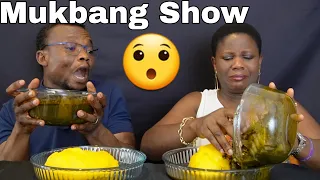 Starch and Bitter Leaf Soup - What is it? ASMR: AFRICAN FOOD MUKBANG