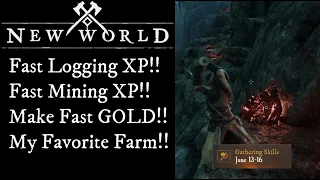 NEW WORLD -Best Orichalcum / Ironwood Farm!! Make gold fast or Level skills!