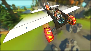 We Evolved Gliders That Land on EXPLOSIVE Wheels! (Scrap Mechanic Gameplay)