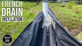 How to Install a French Drain that Actually Works!  DIY Project