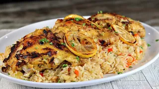 EASY Oven Baked Chicken and Rice Recipe | One Pot Meal