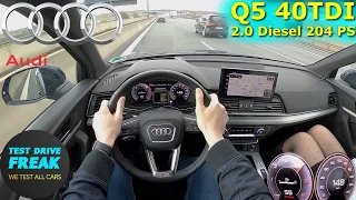 2022 Audi Q5 Sportback 40 TDI Quattro 204 PS TOP SPEED AUTOBAHN DRIVE POV