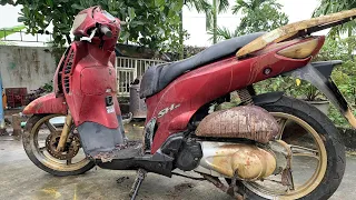 Restoration Honda SH 150i Italia Antique 2006 - Restore SH motorcycle automatic old Scrap part 1