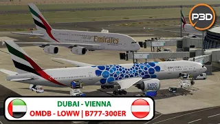 VATSIM: The Expedition - Dubai ✈️ Vienna | EMIRATES B777-300ER | P3Dv5