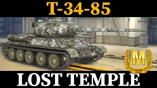 WOT Blitz - T-34-85 - Ace Medal - Mastery Badge - Lost temple