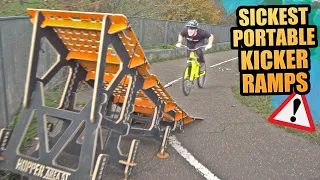 RIDING FAST AND GOING BIG - SICKEST PORTABLE MTB KICKER RAMPS!