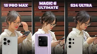 iPhone 15 Pro Max vs. Galaxy S24 Ultra vs. Honor Magic 6 Ultimate: Smartphone Trung Quốc dần hụt hơi