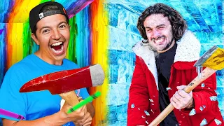 ESCAPANDO DE 100 CAPAS de HIELO vs CRAYONES !!