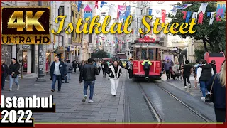 Istiklal Street Istanbul, Turkey |Walking Tour In Istanbul's Epic Street|: [4K-UHD] October 2022
