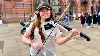 Dance Monkey - Electric Violin Cover - Holly May Violin - Street Performance (Tones And I) #kinglos