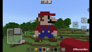 Como hacer un pixel art de super mario en minecraft