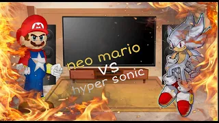 Neo mario vs hyper sonic #react #gacha club