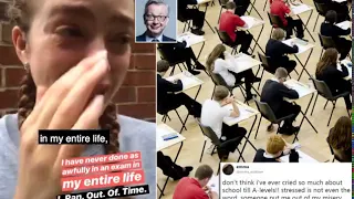 Pupils are being reduced to tears by the tough new GCSE and A-level papers as YouTube star...