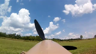 FMS Bf-109 Flt 36 Go see the Dynam Hawker Hurricane! FW Avanti skirted away real quick! (RC2 view)